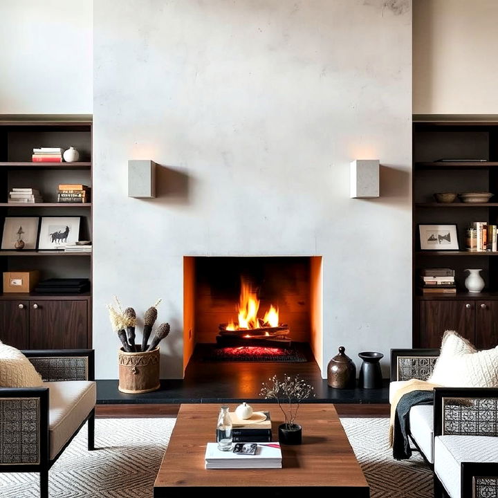 urban chic concrete sconces for fireplace