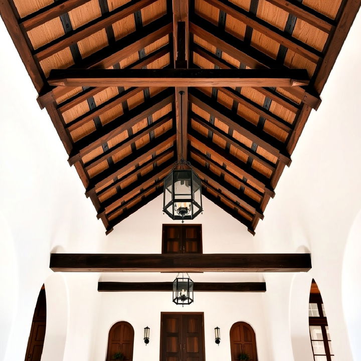 vaulted ceilings with wood beams