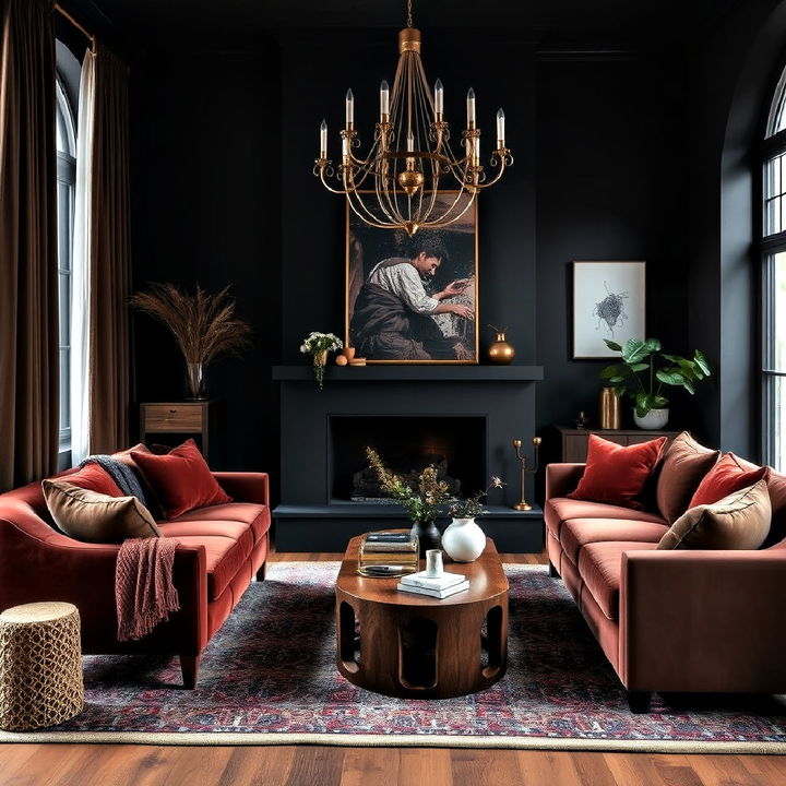 velvet furniture for a luxe bohemian look