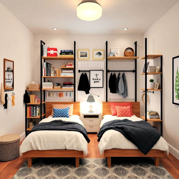 vertical space for smaller twin bedroom