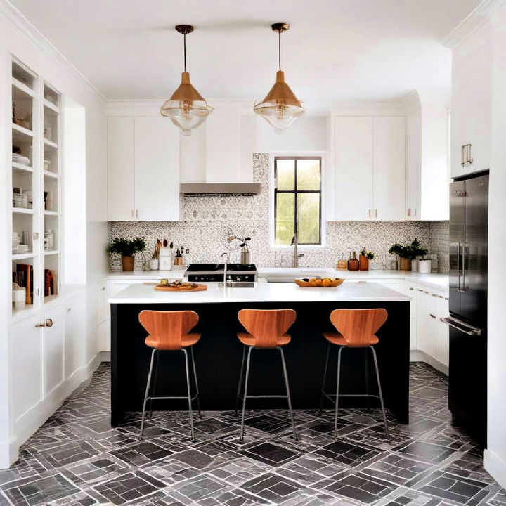 vibrant and unique patterned floor tiles