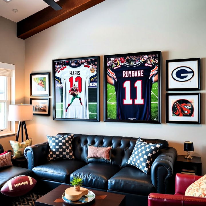 vibrant football team themed wall art