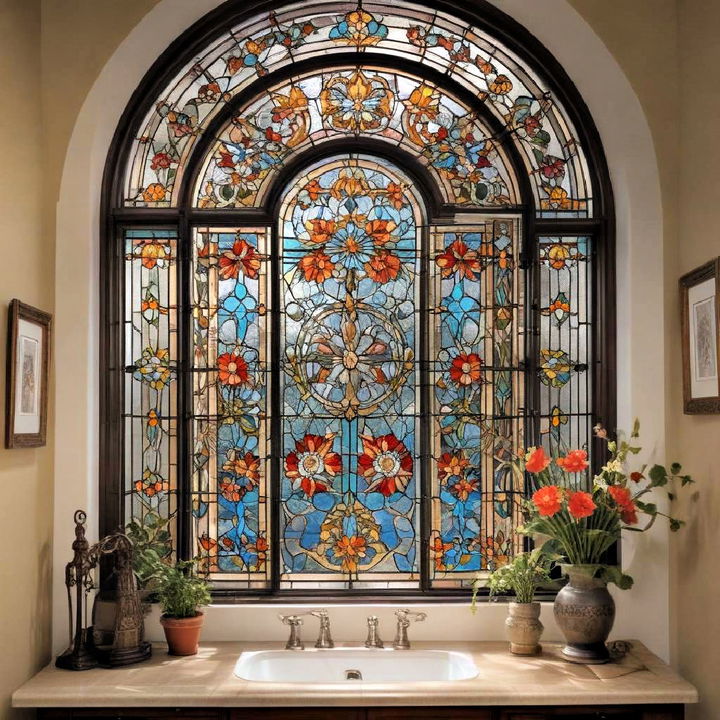 vibrant stained glass window