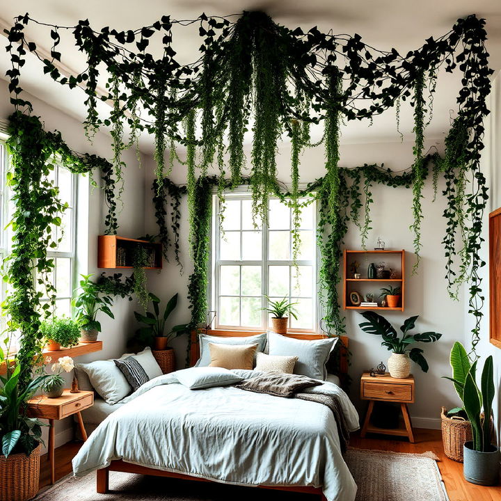 vines and faux ivy on walls