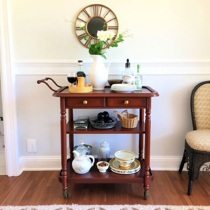 vintage dining room bar cart