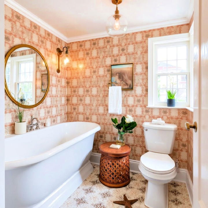 vintage encaustic tiles to enhance bathroom