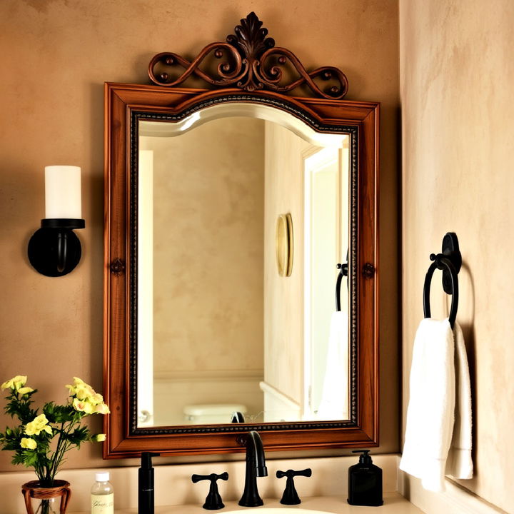 vintage style mirrors for tuscan bathroom