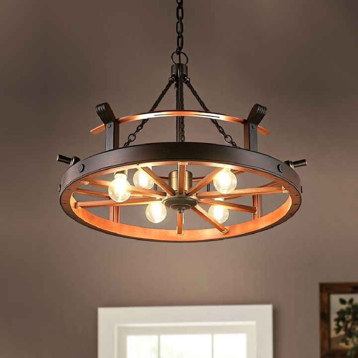 wagon wheel inspired lighting fixtures