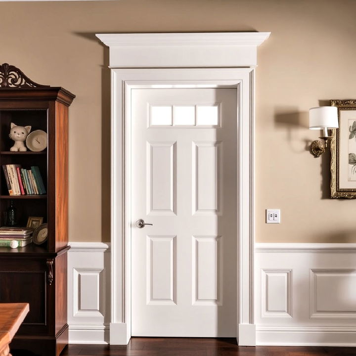 wainscoting style door trim