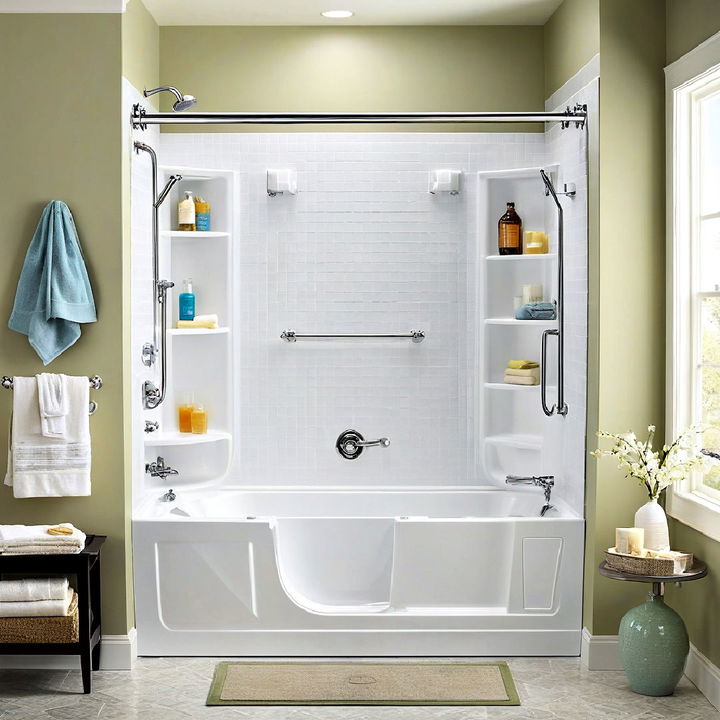 walk in tub shower combo