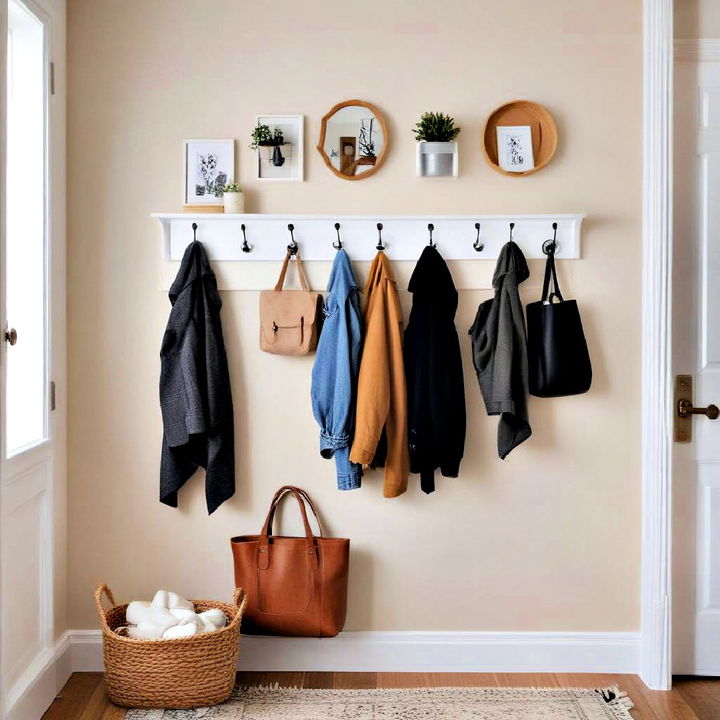 wall hooks for hanging coats or hats