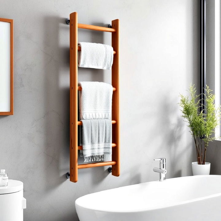 wall mounted towel ladder