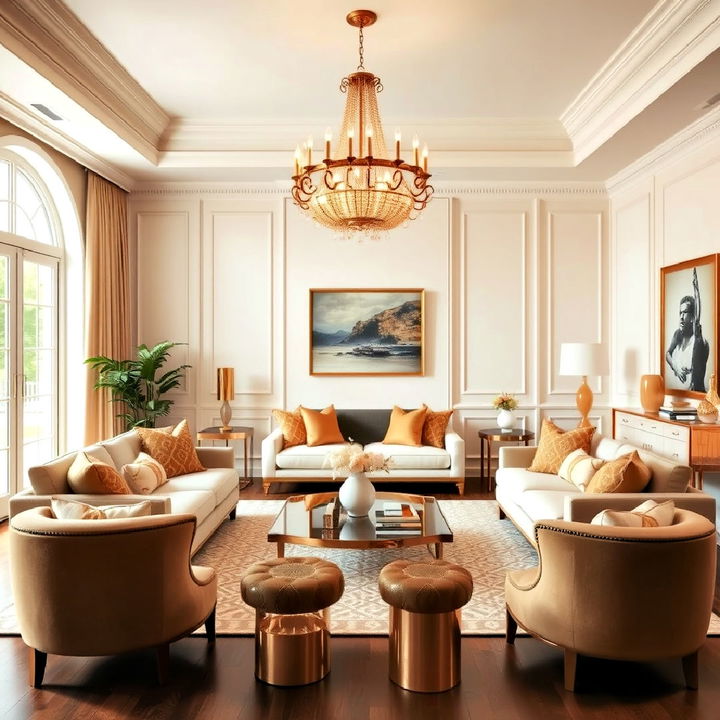 warm gold living room