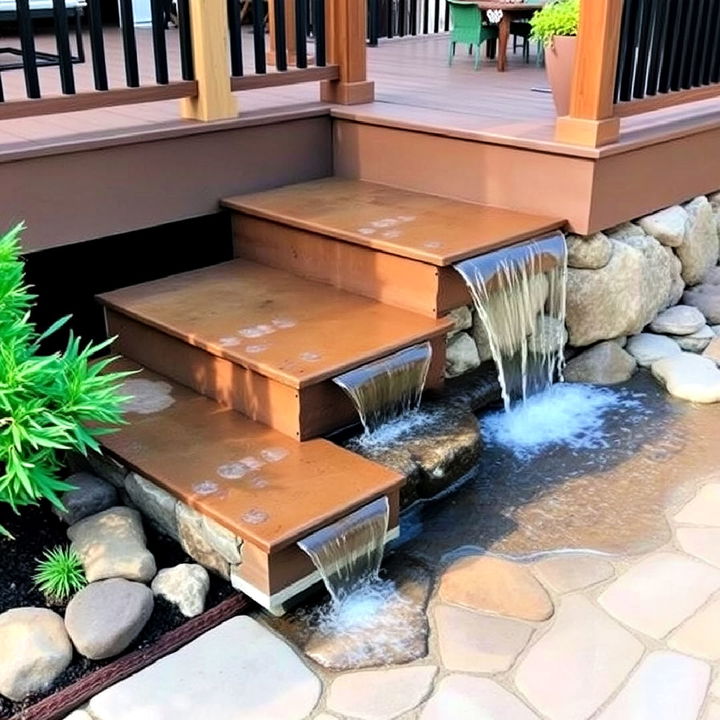 waterfall deck steps