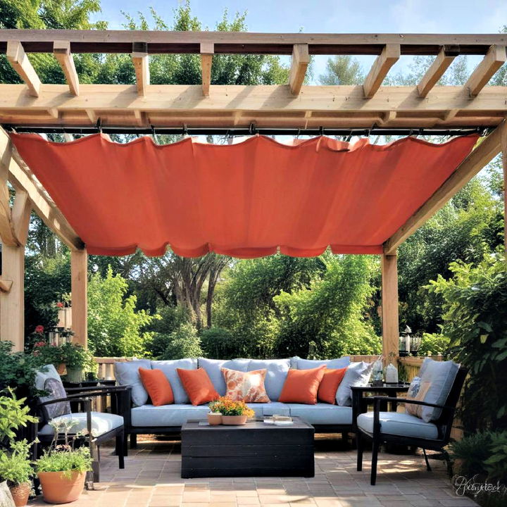 weather resistant fabric pergola roof