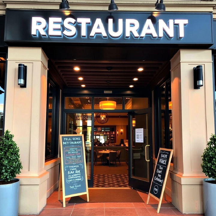 welcoming and inviting restaurant entrance