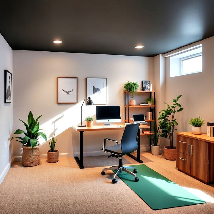 wellness focused basement office