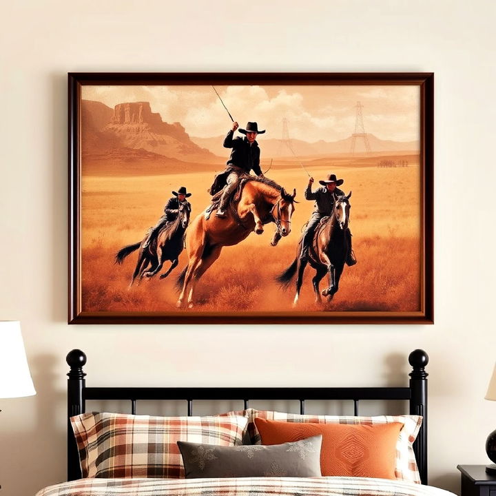 western themed wall art for cowboy room