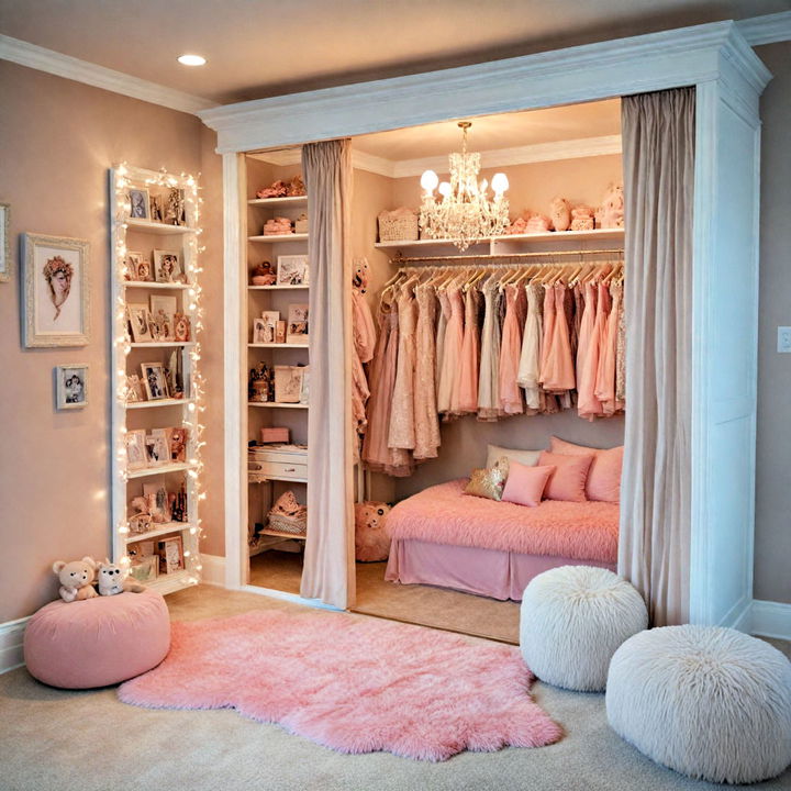 whimsical dressing room closet