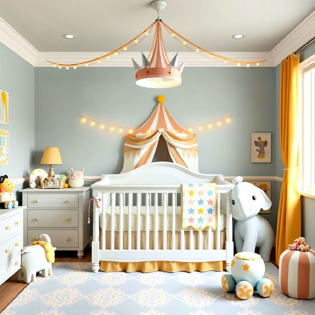 whimsical dumbo circus nursery