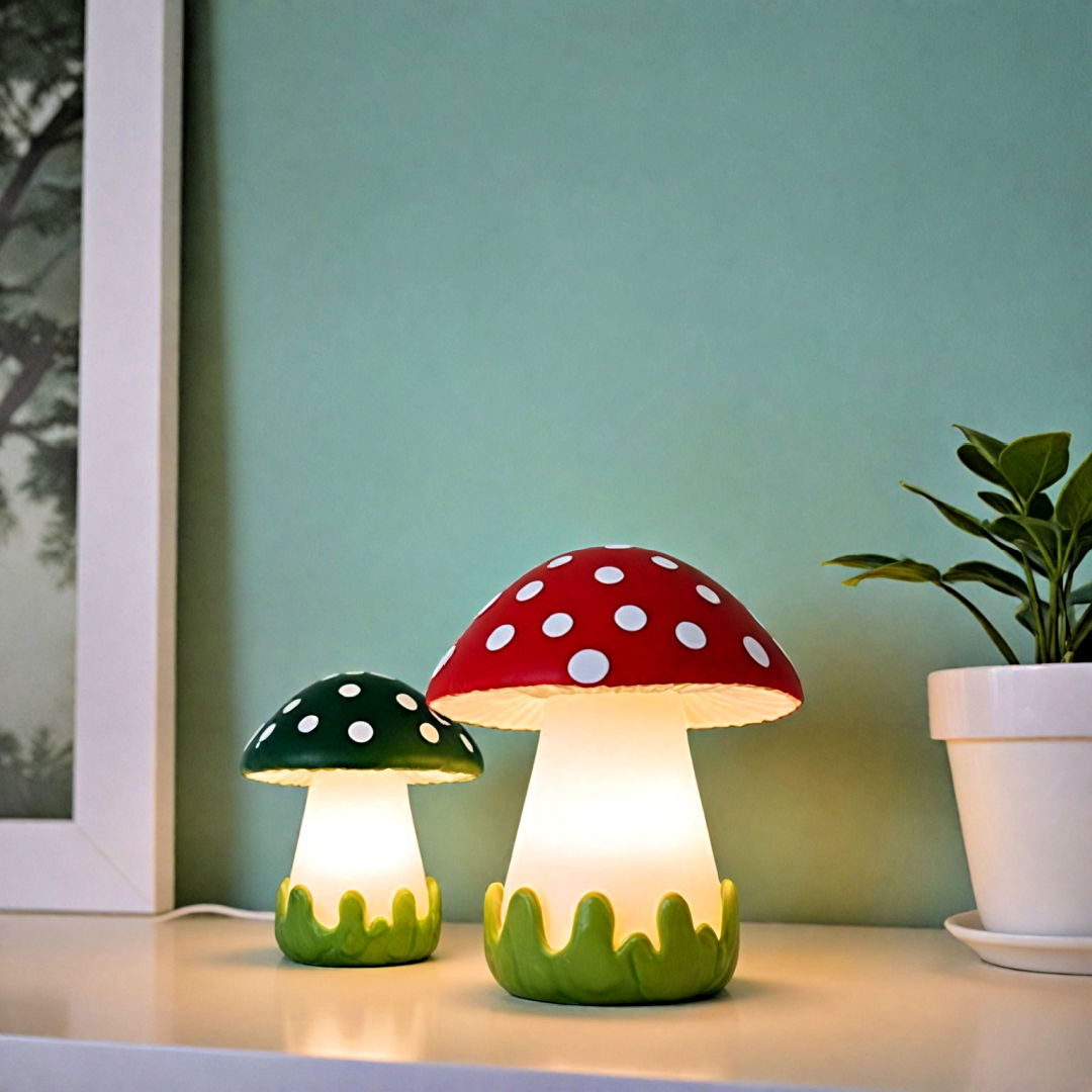 whimsical mushroom shaped lamp