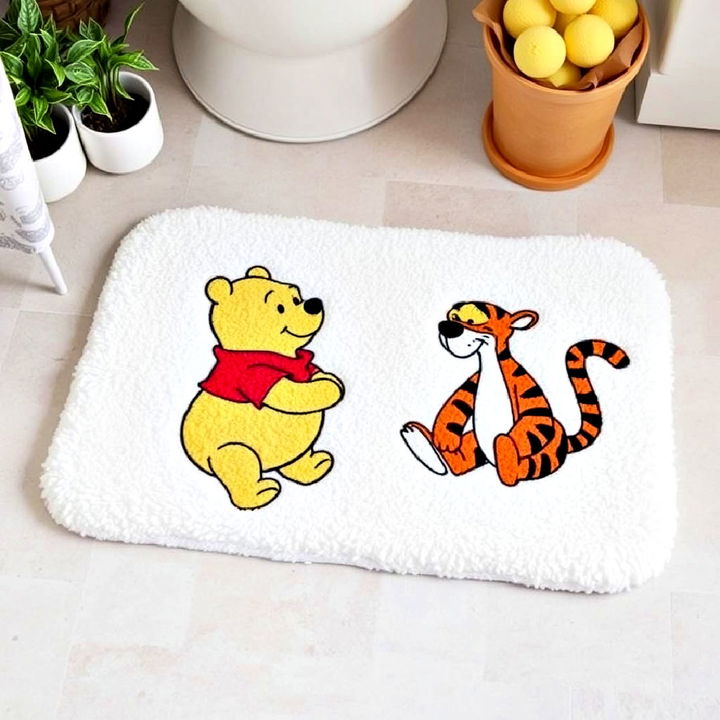 whimsical winnie the pooh bath mat for kids’ bathroom