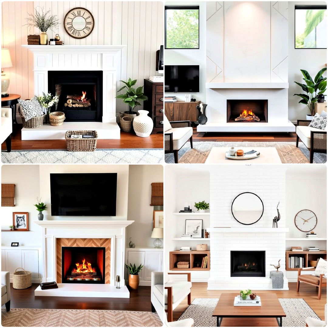 20 White Fireplace Ideas for A Modern Home