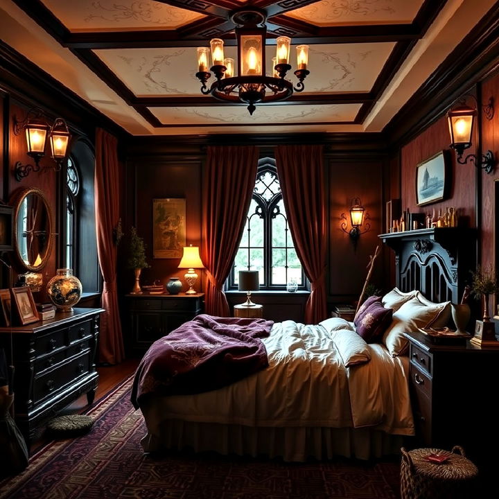 wizarding school dormitory inspired bedroom