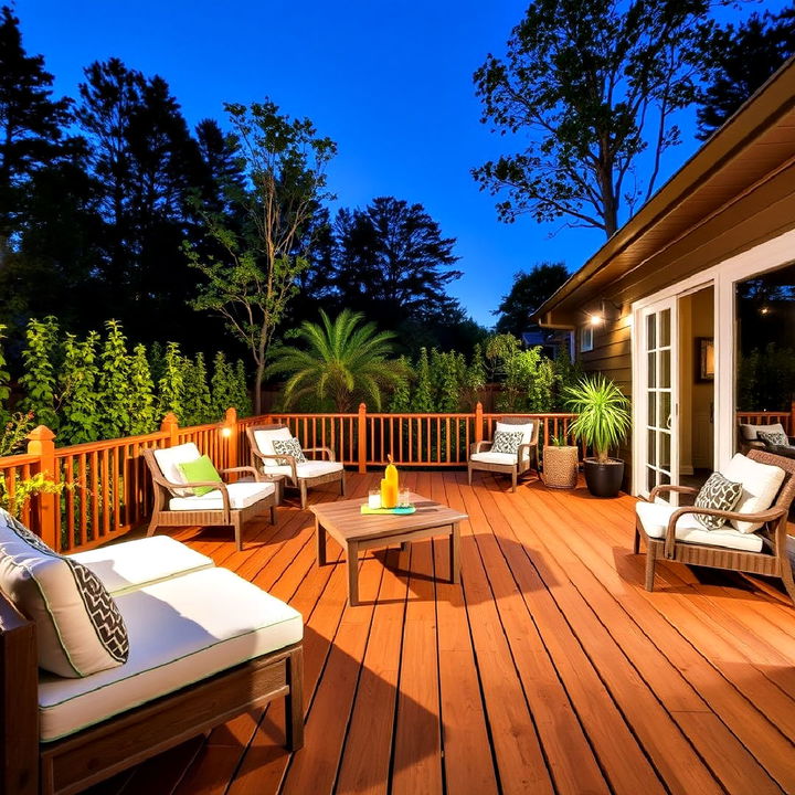 wood decking in patio