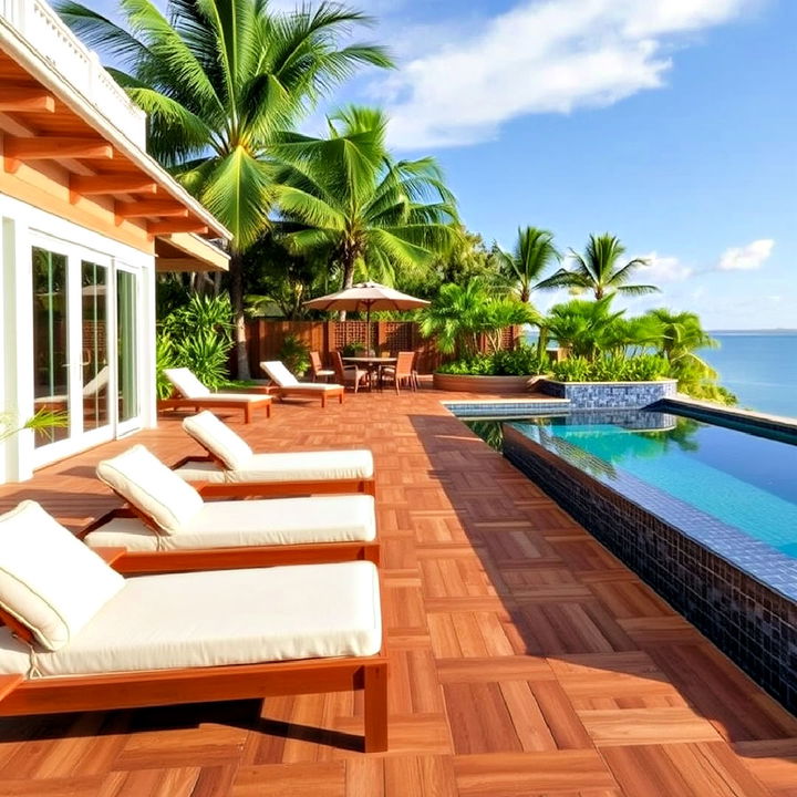 wood decking pavers for a tropical vibe