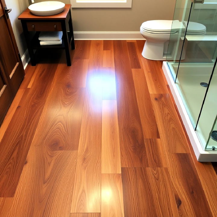 wood epoxy fusion bathroom floor