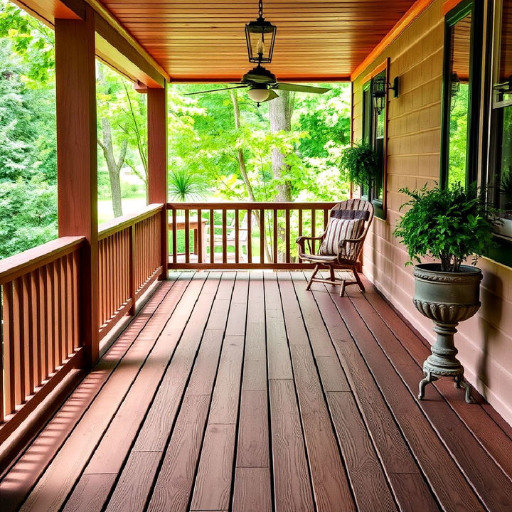 wood flooring for traditional and rustic porches