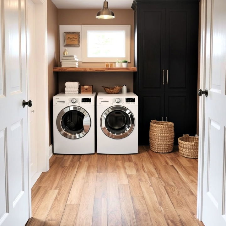 wood look tiles floor for cozy warmth