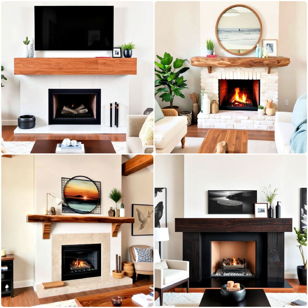 15 Wood Mantel Ideas for A Warm and Rustic Touch