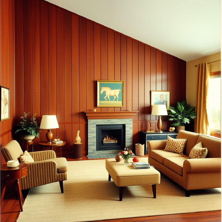 wood paneling to add warmth