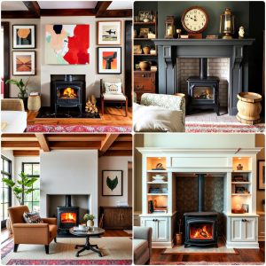 wood stove surround ideas