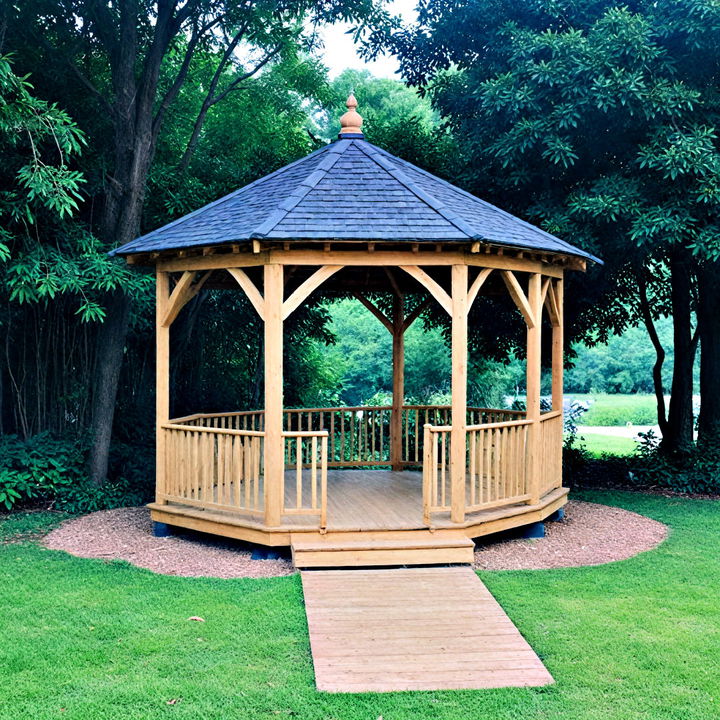 wooden decking for gazebo floor