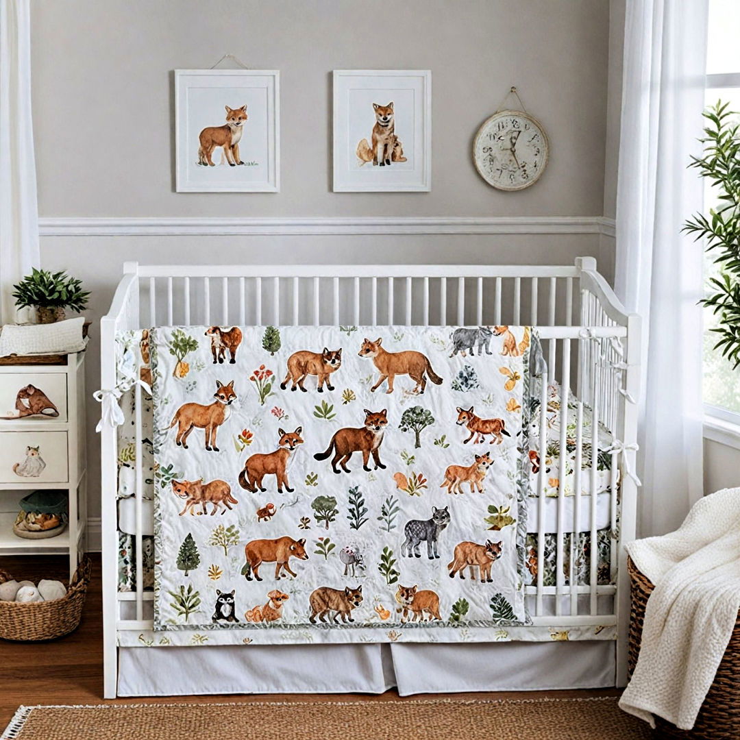 woodland animal themed bedding