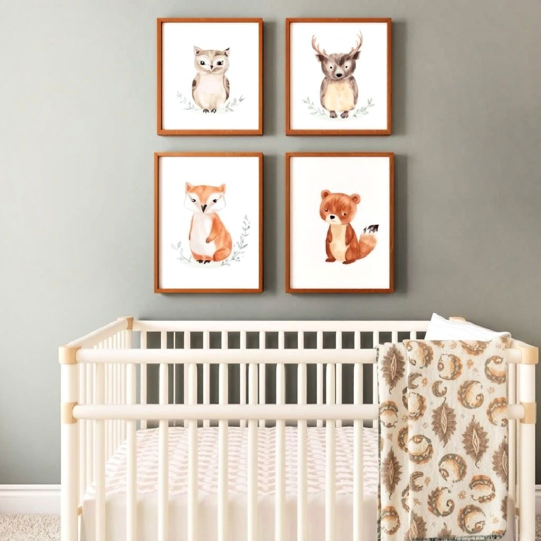 woodland creature wall art