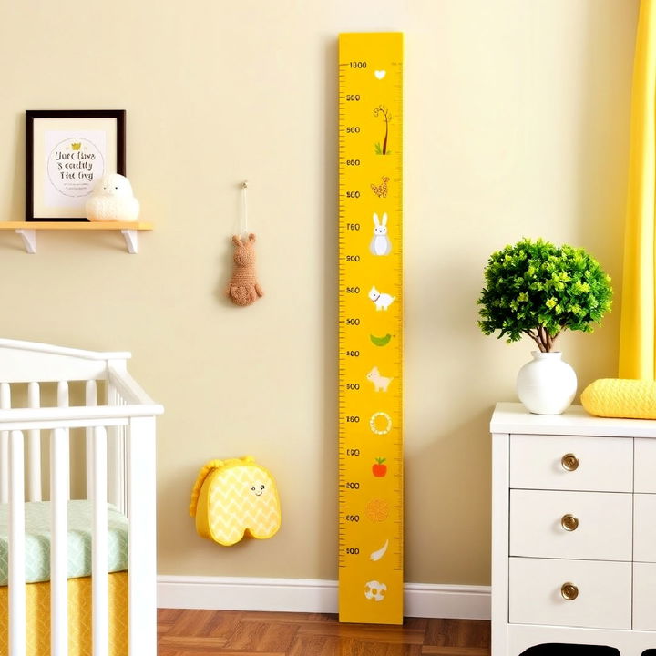 yellow growth chart for nursery