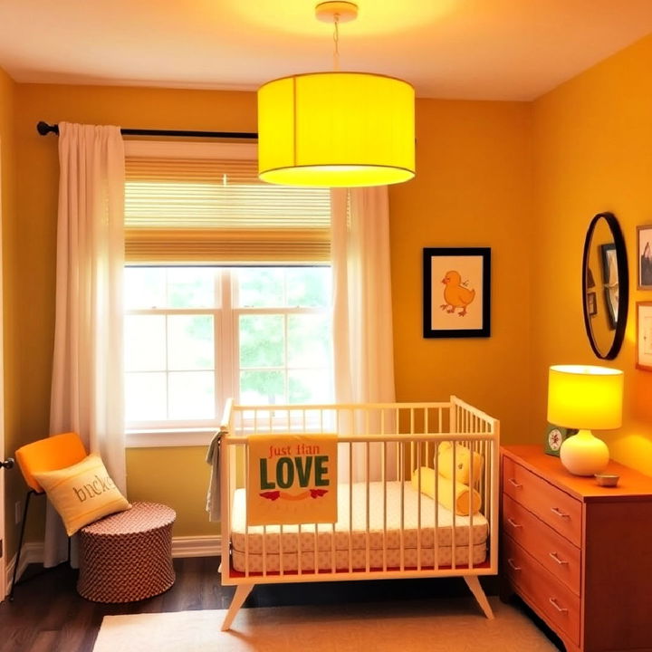 yellow lighting fixtures for nursery