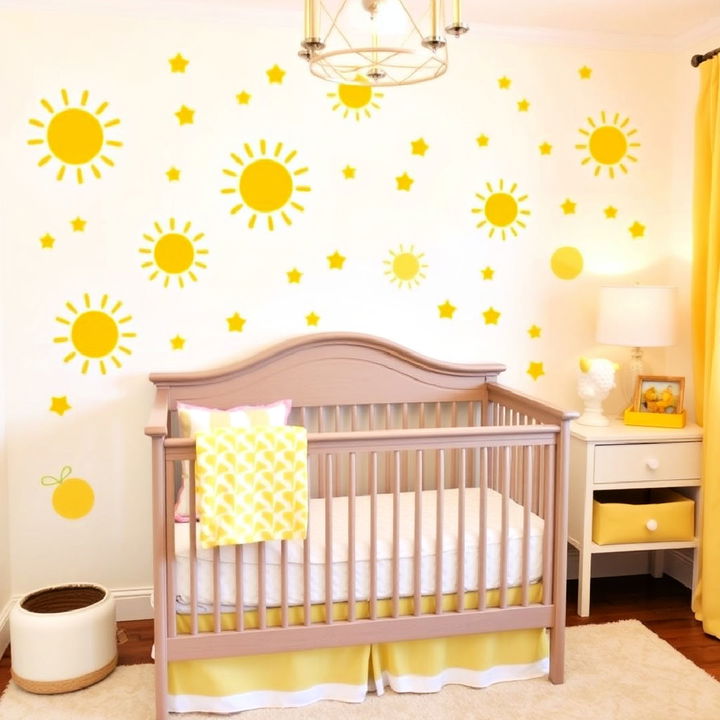 yellow wall decals for nursery