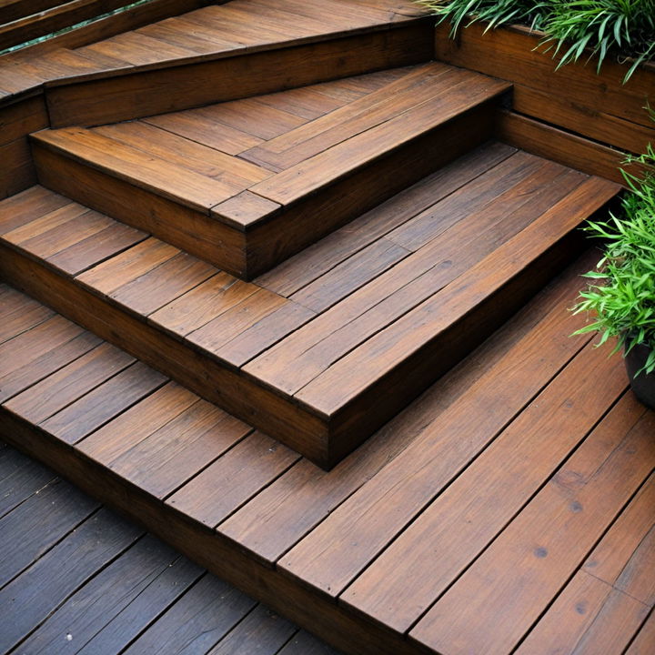 zigzag deck steps