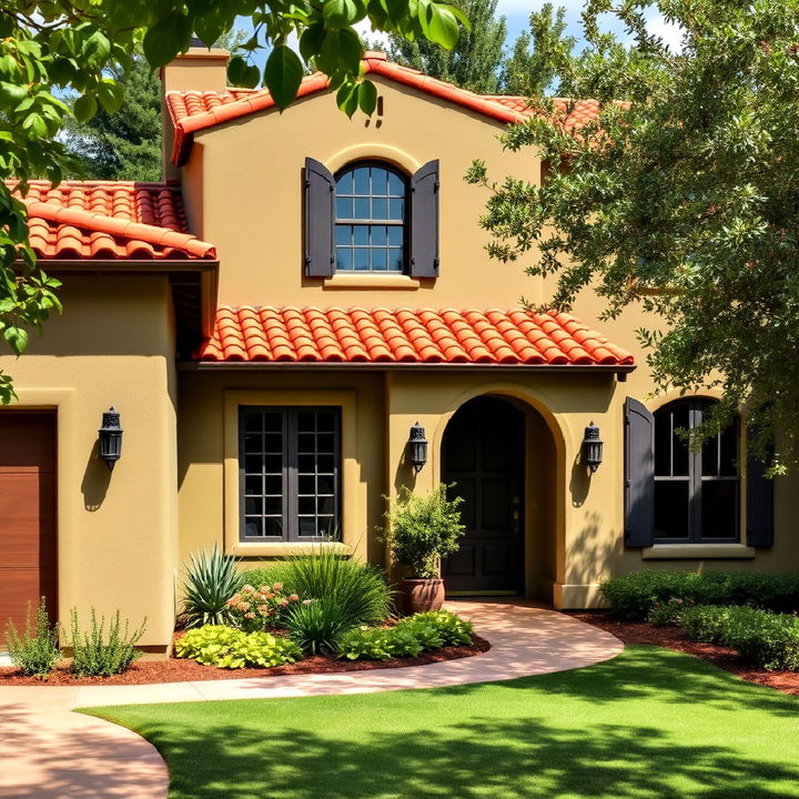 achieve mediterranean flair with olive green stucco