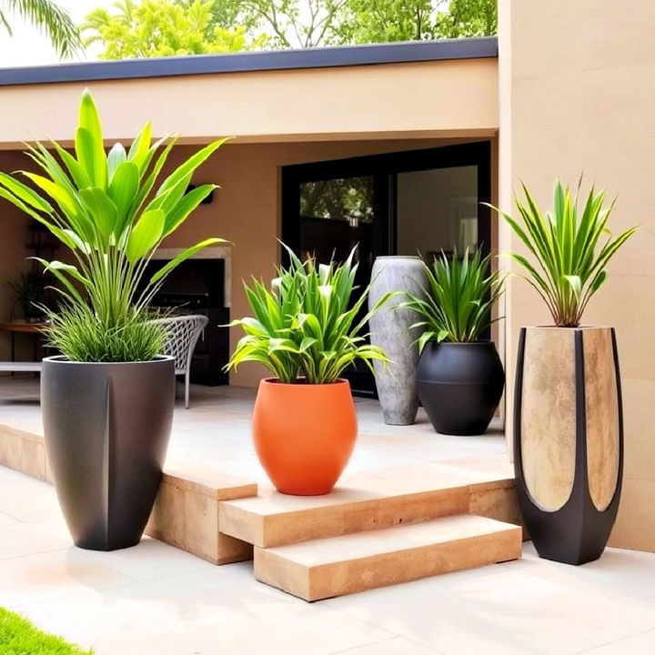 artistic modern planter designs for patio