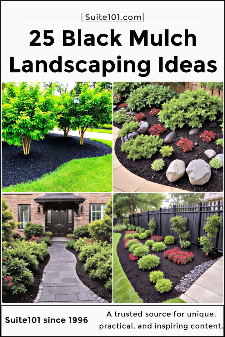 best black mulch landscaping ideas