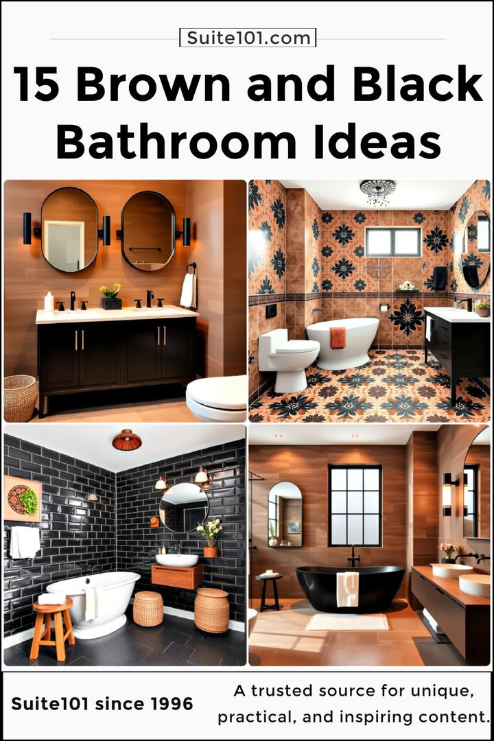 best brown and black bathroom ideas