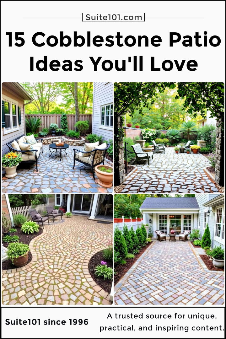 best cobblestone patio ideas