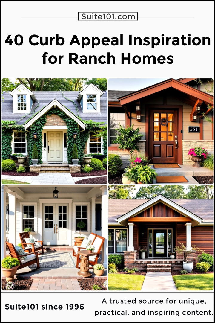 best curb appeal inspiration for ranch homes