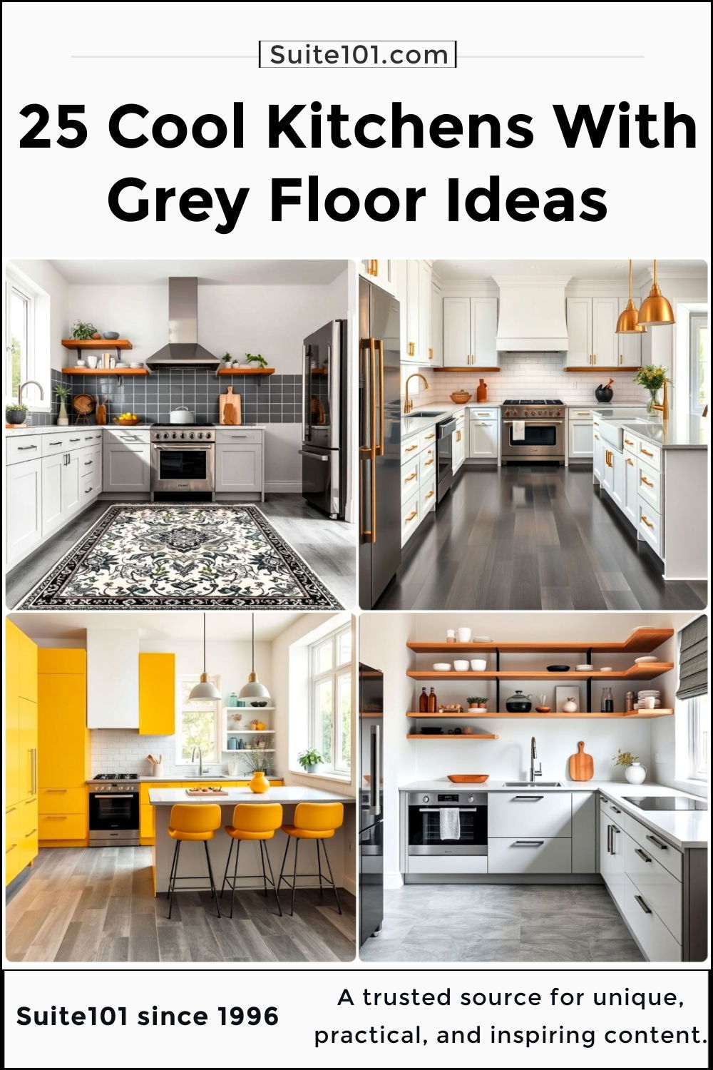 best kitchens with grey floors